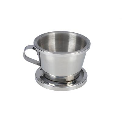 China Viable Vietnamese Coffee Filter Cup 304 Stainless Steel Drip Coffee Pot Vietnam Drip Coffee Pot Household Brewing Pot for sale