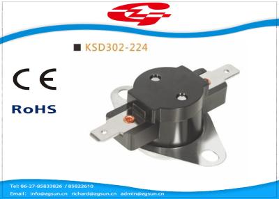 China Automatic reset Bimetal Snap Disc Thermostat KSD302-244 240V / 25A For home Appliances for sale