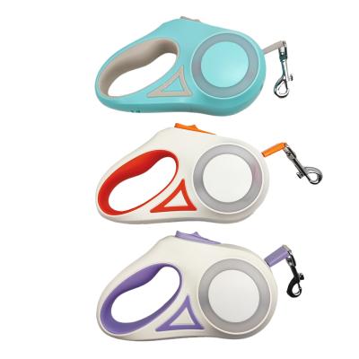 China China Factory New OEM Design Multifunctional Padded Pet Leash Colorful LED Automatic Retractable Dog Leash for sale