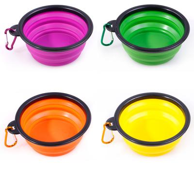 China Portable Collapsible Collapsible Collapsible Dog Silicone Pet Bowl Cat Food Water Feeding Travel Pet Feeding Bowl for sale