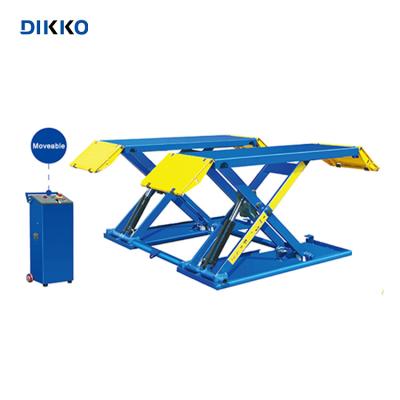 China 3000Kg Scissor Car Lift Low Rise Portable Lift Mid Hydraulic Mobile Car Lift For Home Car Wash 2.7T/2.8T/3T/3.5T/5T for sale