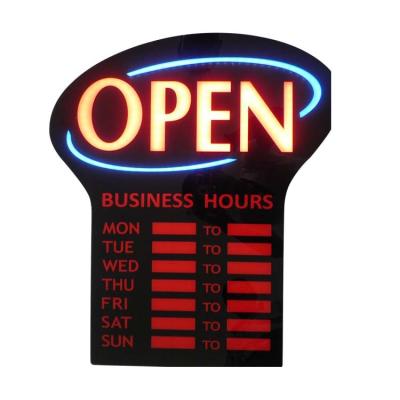 China Buildings Led Work Hour Schedule Open Sign , Business Time Display Led Open Sign for sale