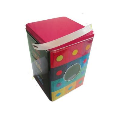 China Nice Eco - Friendly And Recyclable Material JH Detergent Washing Powder Tin Box With PVC for sale