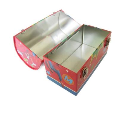 China Lovely Eco-friendly And Recyclable Material JH Gloss Child Suitcase Tin Box With Handle for sale