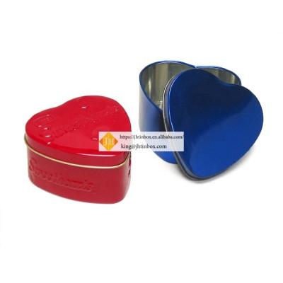 China Gift & Craft JH Best Selling Valentine's Small Heart Shape Candy Tin Box for sale