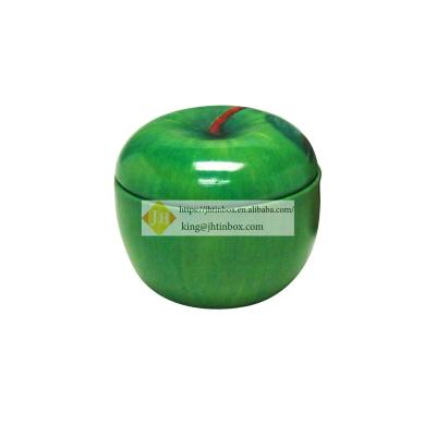 China Custom Size Christmas Apple Shape Decorative Candle Tin From Eco-Friendly And Recyclable Material JH for sale