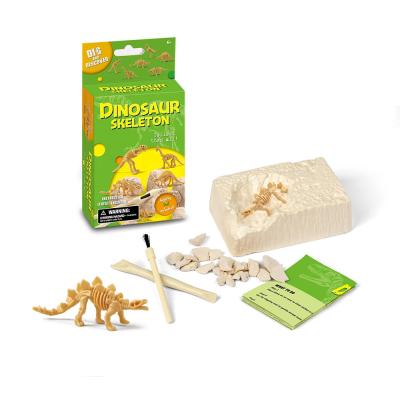 China 6 Assorted Dinosaurs Diy Dig Dino Skeleton Fossil Dig Excavation Kit Dinosaur Education Toys For Children PULL BACK Toys for sale