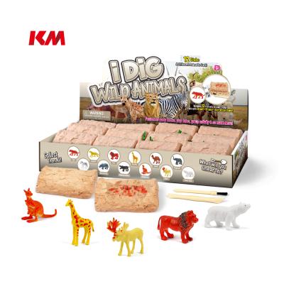 China KNM Original Design Toys Kids DIY Dig Mini Plastic Wild Animal Excavation Kit Dig Kit Kids Toys For Children for sale