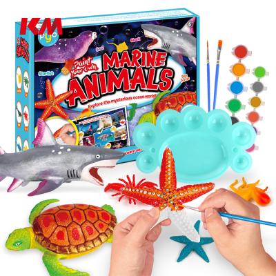 China Children's Learing Toys Best Selling Toys for Children Toys Plastic Arts and Crafts Painting Sea Animals Painting Kit for sale