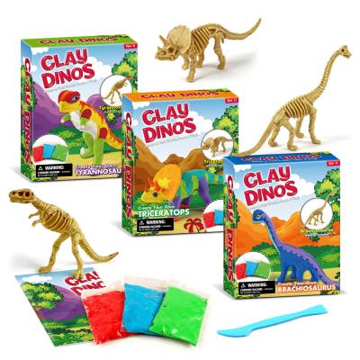 China DIY Toy Set DIY Clay Arts and Crafts Dinosaur Excavation Kit Clay Dinosaur Educational Colorful Toys for Children Education for sale