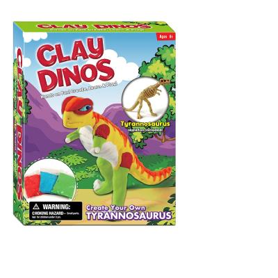 China Educational DIY Toy Set Amazon Best Selling DIY STEM Dinosaur Clay Dinosaur Plastic Toys Arts and Crafts for Kids for sale