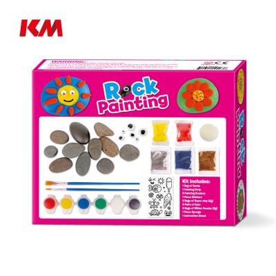 China Learing Kids Toys 2021 Rocks and Crafts Game Kids Diy Drawing Arts and Sets Rock Luxury Glow in Rock Dark Paint for sale