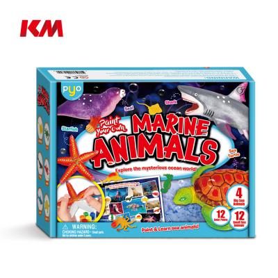 China Children's Learing Toys Best Selling Plastic Children Painting Toys Sea Animals Painting Kit Kids Toys Arts and Crafts for sale