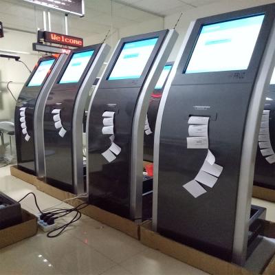 China Bank Queue Management System Ticket Dispenser 17 Inch Touch Screen QMS Number Queue Token Kiosk With Ticket Printer SX-QTK171 for sale