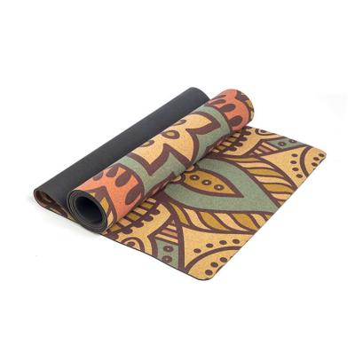 China Customize/Custom Anti-Slip Tape Wholesale Customized Cork Yoga Mats Eco-Friendly Cork With Logo Custom Print for sale