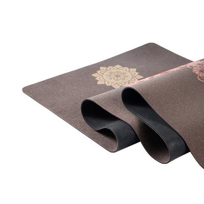 China Personalize / Custom Logo Eco-Friendly Cork Yoga Mat With Natural Rubber Bottom For Hot Yoga Fitness for sale