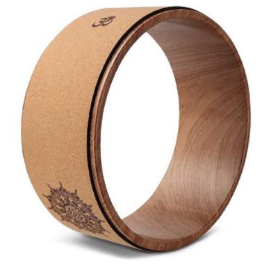 China Customize/Customized High Quality Durable Thick Massage Cork Yoga Wheel Wooden Gym Fitness for sale