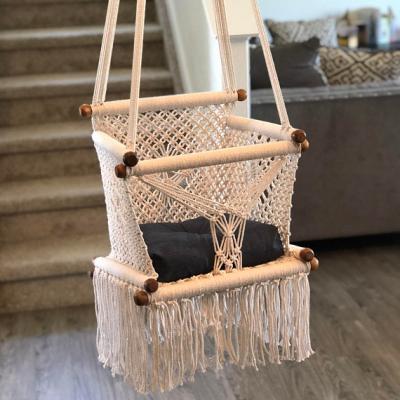 China Convenient / Fun Safety Swing Baby Macrame Rope Arming Chair for sale