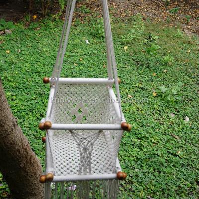 China Convenient / Fun Swing Macrame Rope Cotton Chair Baby Hammock Chair Baby Swing for sale