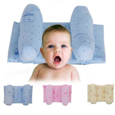 China Newborn Head Pillow Newborn Baby Crib Cushion Positioner Sleeping Anti-Rolling Pillow for sale