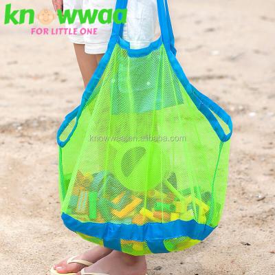 China Custom Beach Party Logo Portable Sand Away Mesh Tote Bag For Kids. durable/quick-drying sand for sale