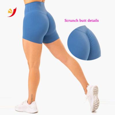 China New Fashion Breathable Women Shorts High Waisted Gym Workout Booty Stretchy Shorts Crac! crack! for sale