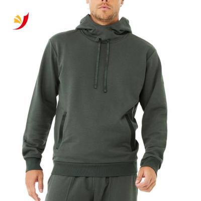 China Breathable Warm Casual Gym Fashion Street Wear Pockets Pullover Hooded Simple Solid Color Hooded Sweatshirts For Men for sale