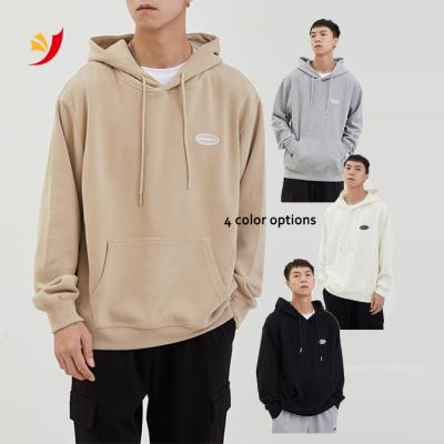 China Wholesale Plus Size Men's Breathable Hoodies And Custom Patch Logo Sweatshirt Drop Shoulder Kangaroo Pocket Embroidery Hoodies for sale