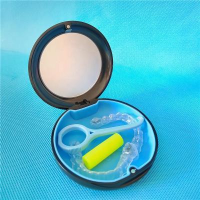 China Retainer Case With Orthodontic Mirror Aligner Case With Inner Mirror And Silicone for sale