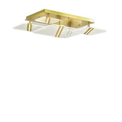 China New product outdoor mounted ideas 2021/2022 ABS material gold and iron led ceiling light for home deco for sale