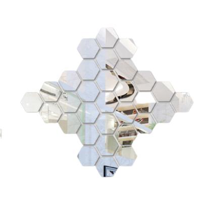 China DIY 3D Mirror Wall Stickers Hexagon Modern Home Decor Multicolor Mirror For Art Wall Decoration Sticker for sale