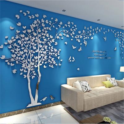 China Creative Lovers Tree Wall Stickers Living Room Wall Decals Waterproof+Eco-friendly 3D Wall Stickers Acrylic Home Decor for sale