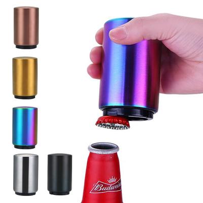 China Viable Magnetic Automatic Wine Opener Stainless Steel Bottle Opener Beer Bar Tools Portable Kitchen Instruments Party Gift for sale