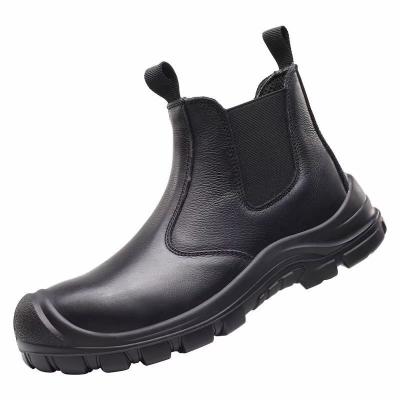 China Black Waterproof Leather Steel Toe Safety Shoes Women's Toe Safety Boots Work Shoes Without Lace PU for sale