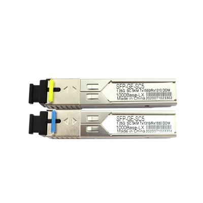 China Gigabit SFP Optical Module SC Single Fiber 5km Optical Module Compatible: Huasan Huawei Cisco and other switches SFP-GE-SC5 for sale