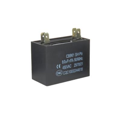 China FAN CBB61 Air Conditioning Fan Capacitor 1.2/1.5/2/2.5/3/3.5/4/4.5/5/6uf Starting Capacitor 450V for sale