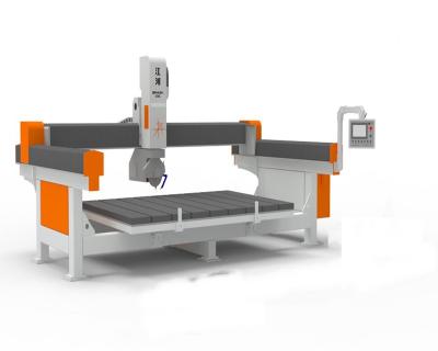 Cina Dekton 4 Axis CNC Bridge Saw Miter Cutting Machine GQ-3220B 4 Axis Saw Table Bridge Cutting Machine For Quartz Granite in vendita