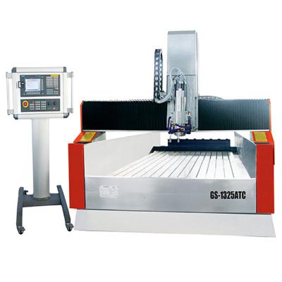 China Stable Craft of Cut Glass Processing CNC Marble Engraving Machine with Linear ATC GS-1325ATC for sale