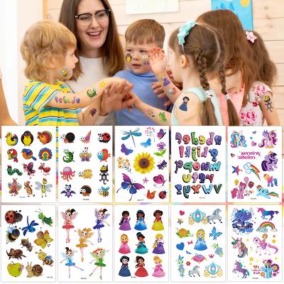 China Factory Price Custom Non-Toxic Temporary Kids Cartoon Colorful Temporary Kids Tattoo Sticker For Kids for sale