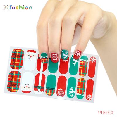 China 2021 Factory Price Design Eco-friendly Material Nail Art Processing Christmas Nail Stickers Customized Design Nail Decoration for sale