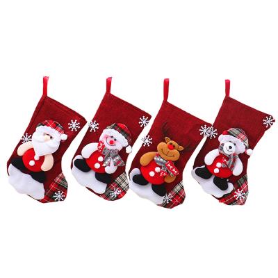 China Christmas Gently 2021 Stocking Christmas Tree Decoration Christmas Hanging Stocking for sale