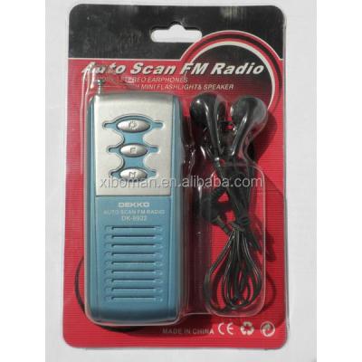 China Portable Mini Pocket Fm Clock Fixed Channel Customized Fm Small Radio For Gifts for sale