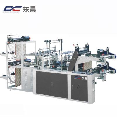 China Hotels Roll Flat Bag / T Shirt Bag Making Machine Plastic Film Bag Machine for sale