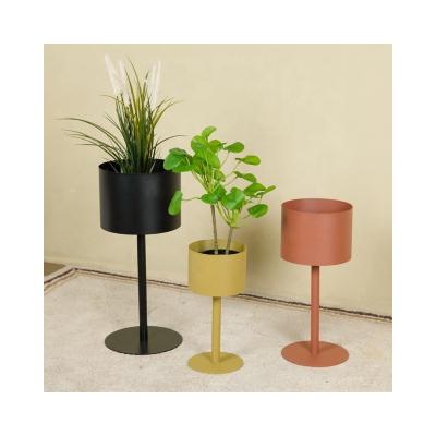 China Minimalist Multi Color Flower Potted Plant Stand For Indoor Home Decor Greenish Pot For Flower Garden for sale