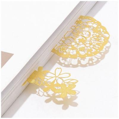 China Original China Factory Custom Long Bookmark Vintage Floral Metal Bookmarks for sale