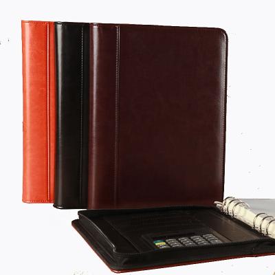 China Custom Made Durable 2022 PU Leather Diary Notebook With Zipper Organizer Planner Notebook Cover for sale