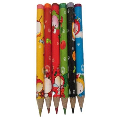 China Student Drawing Pencil Office and School Supplies Selling 3.5 Inch Hexagon Pencil Art and Golf Wooden Colorful Drawing Pen for sale