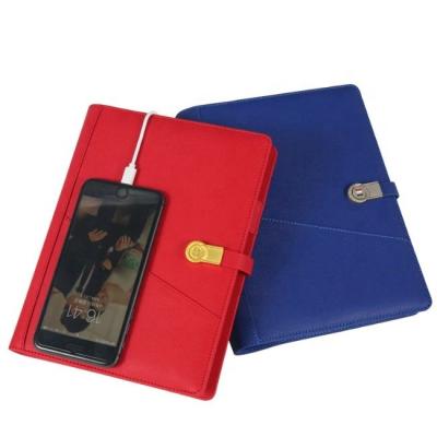 China Durable Wireless Power Bank Notebook Diary Planner PU Notebook for sale