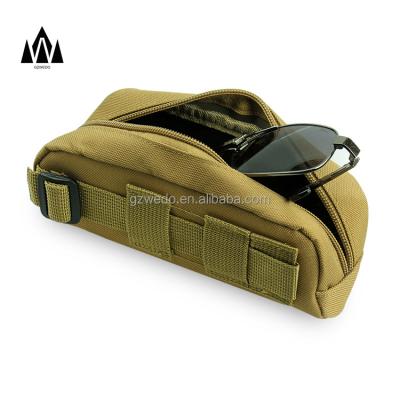 China Tactical Portable MOLLE System Molle Sunglasses Case Goggles Bag Sun Glass Pouch Outdoor Custom Bag for sale