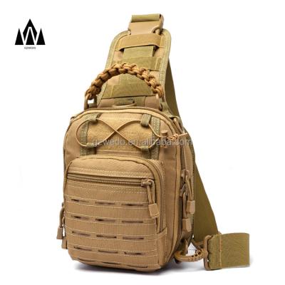 China Laser Cut Cross - Body Sling Tactical Bag Pack Military Rover Shoulder Sling Backpack Molle Chain Bag EDC Small Day Pack With Filler Pouch for sale